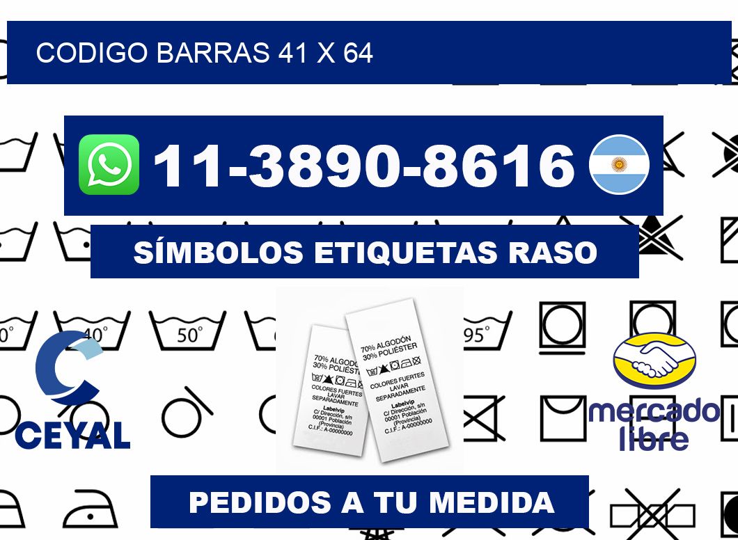 Codigo barras 41 x 64
