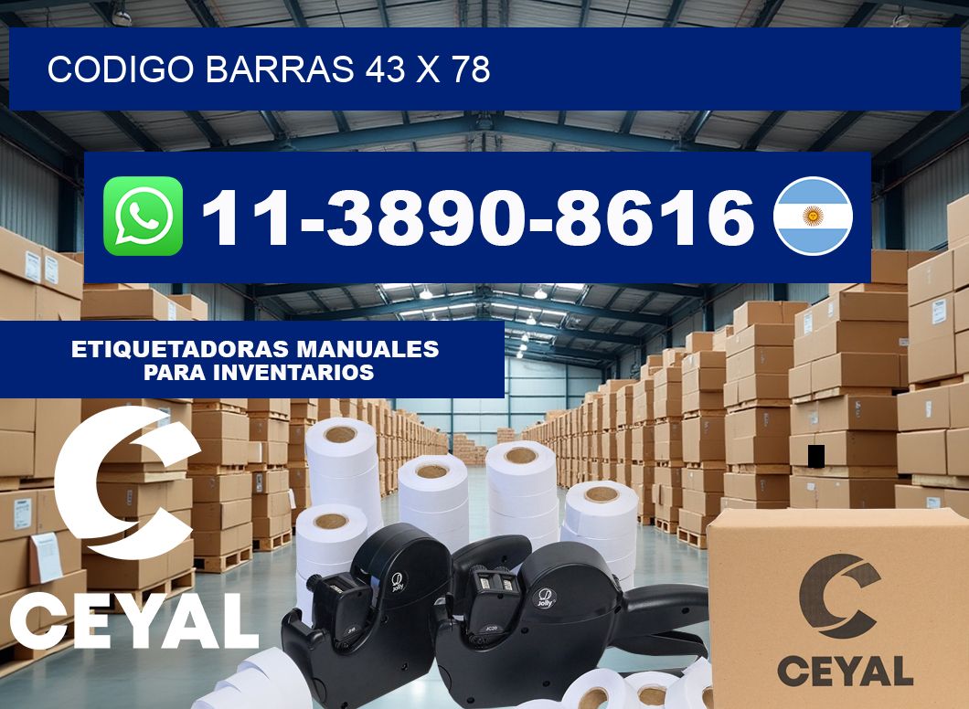 Codigo barras 43 x 78