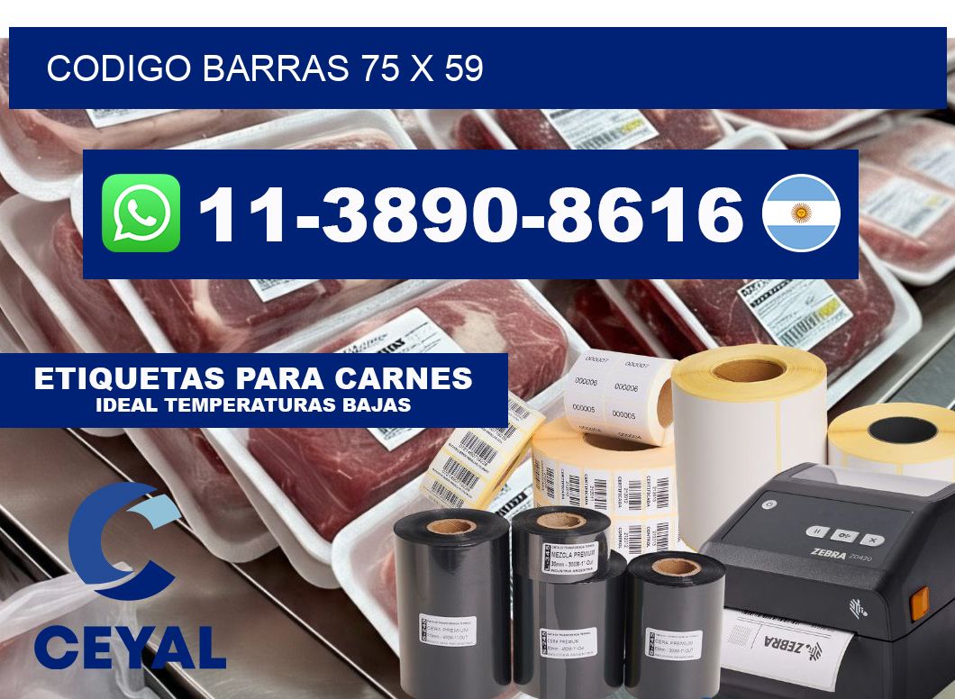 Codigo barras 75 x 59