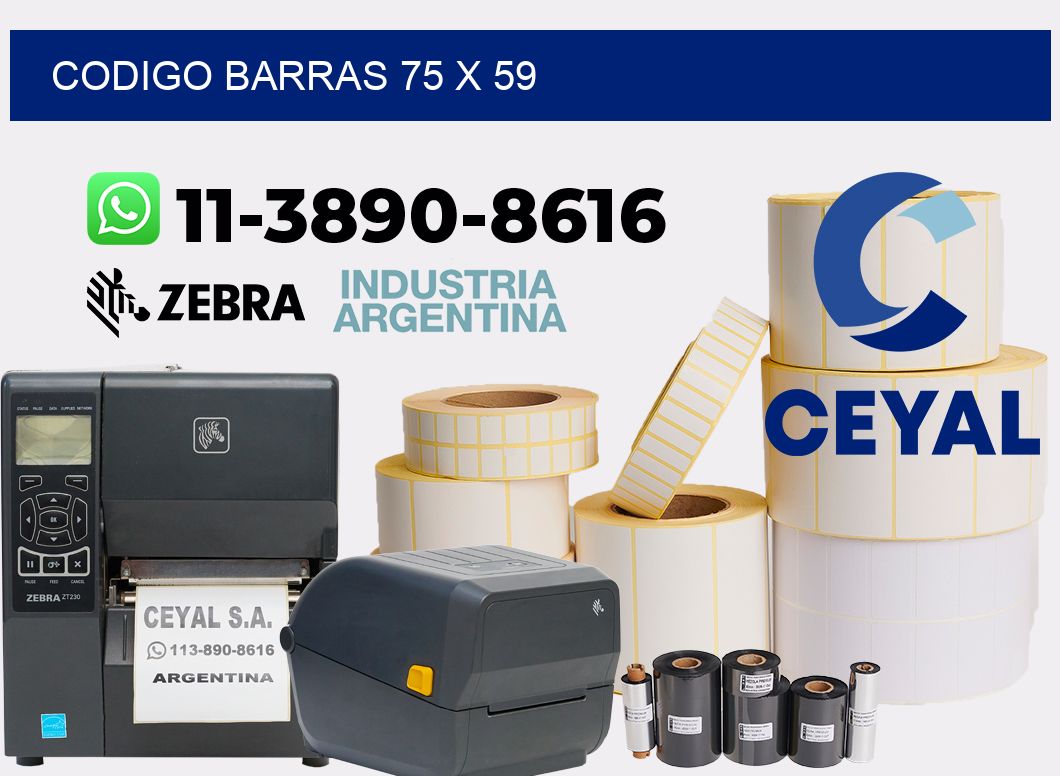 Codigo barras 75 x 59
