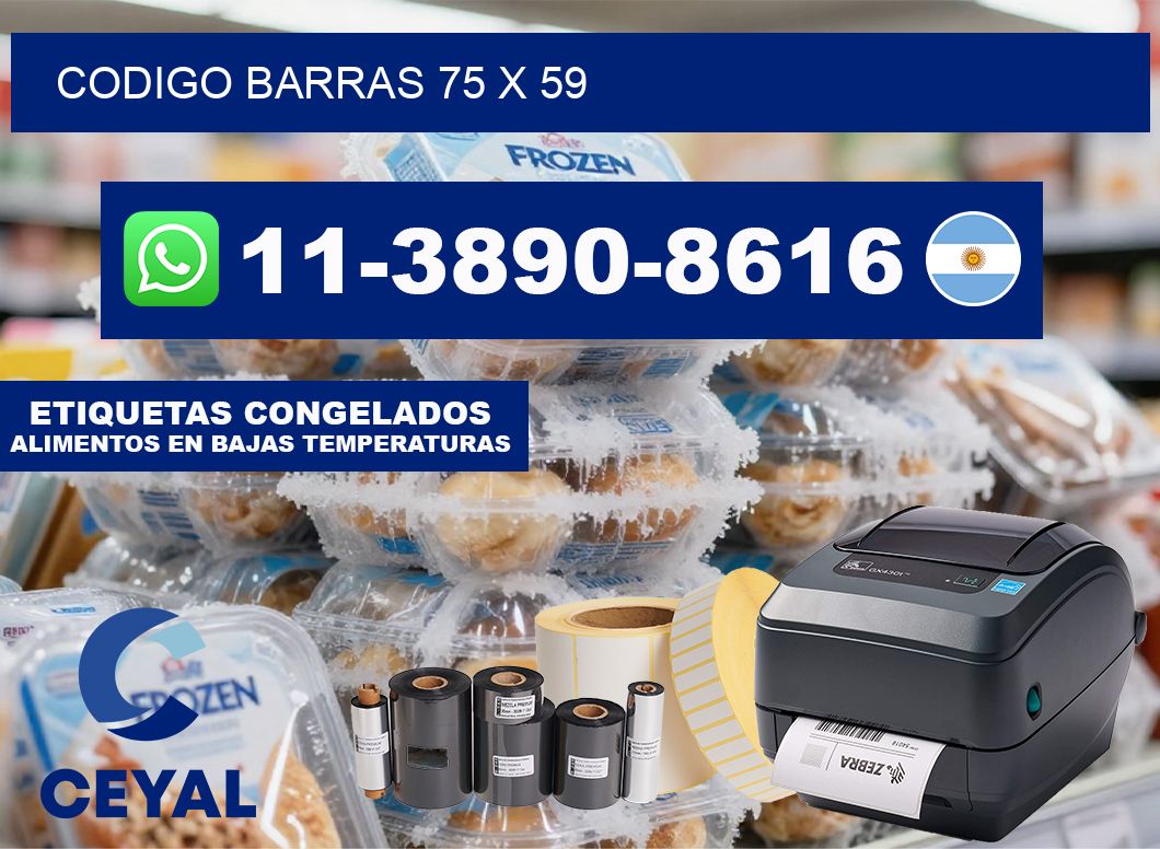 Codigo barras 75 x 59