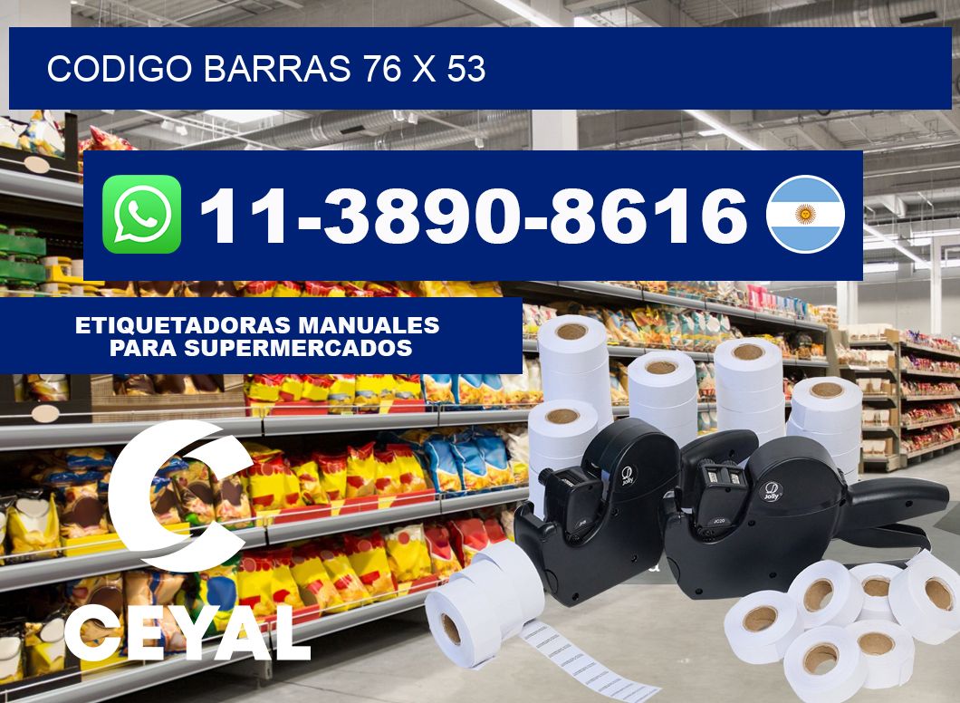 Codigo barras 76 x 53