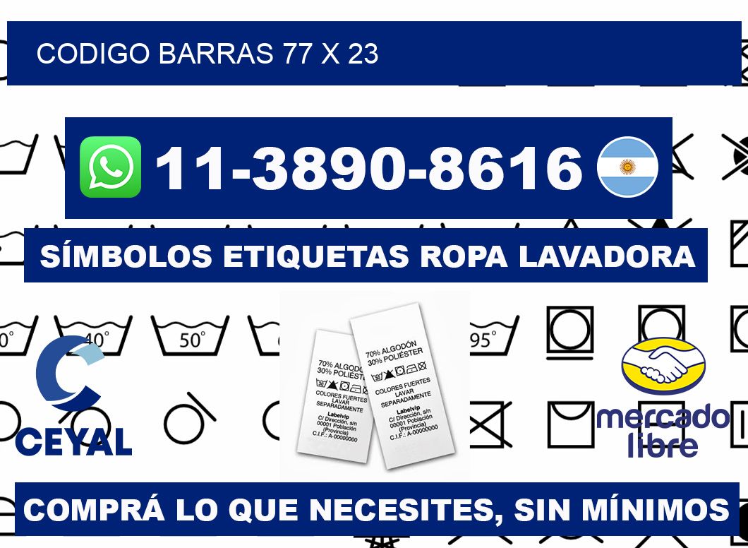Codigo barras 77 x 23