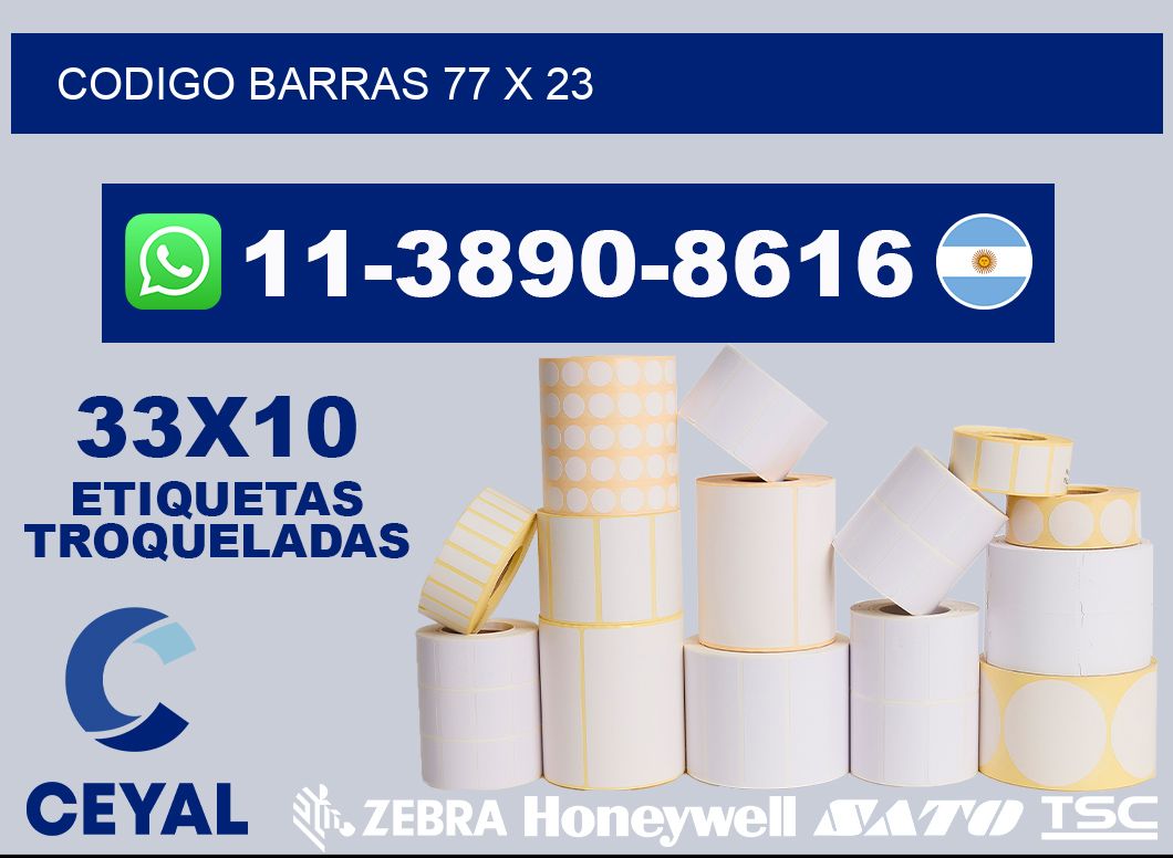 Codigo barras 77 x 23