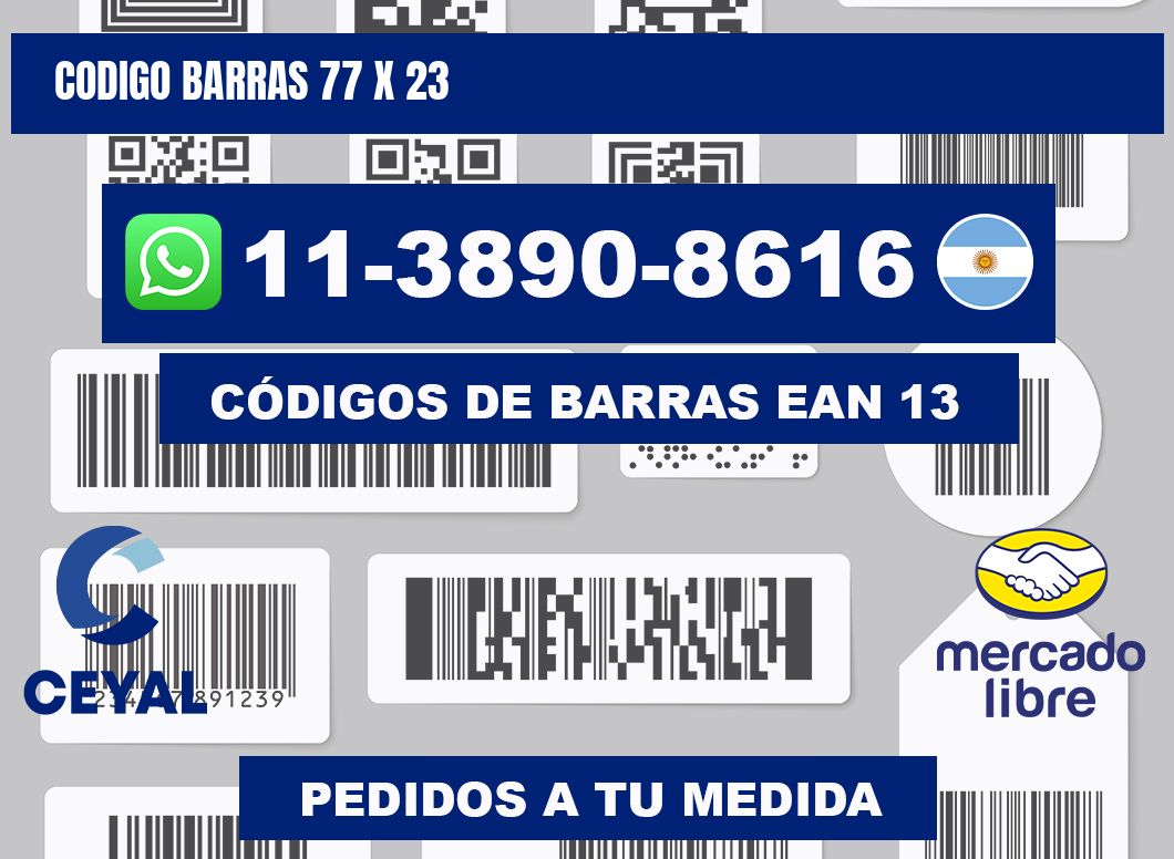 Codigo barras 77 x 23