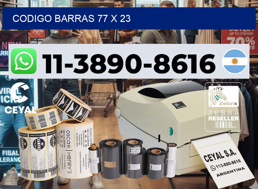Codigo barras 77 x 23