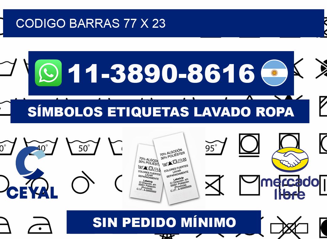 Codigo barras 77 x 23