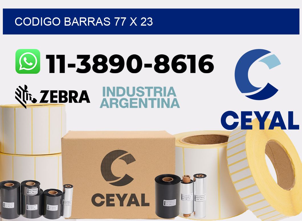 Codigo barras 77 x 23