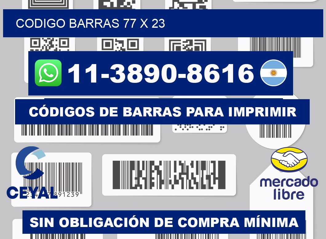 Codigo barras 77 x 23