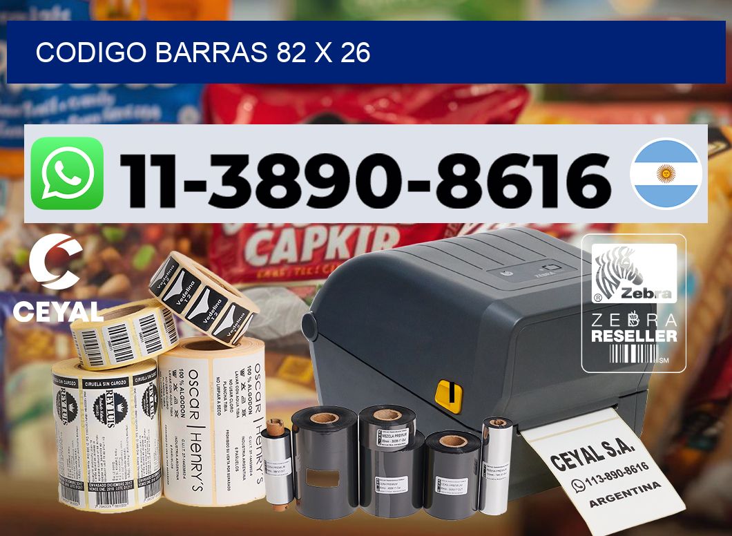 Codigo barras 82 x 26