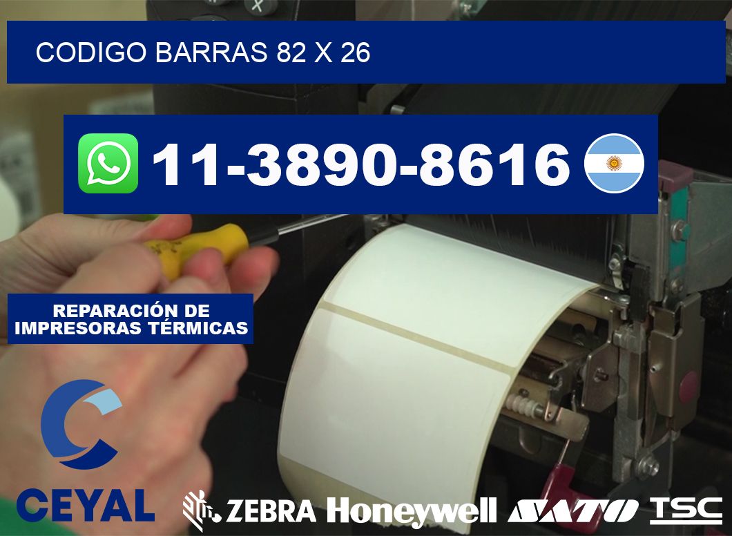 Codigo barras 82 x 26