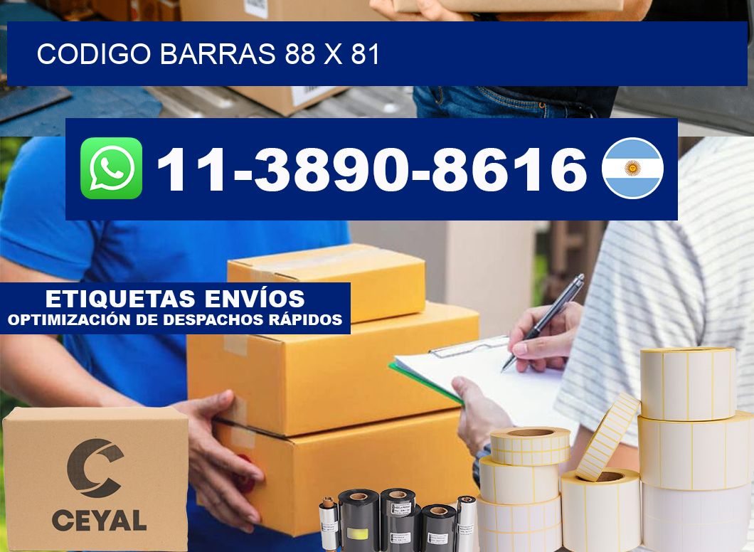 Codigo barras 88 x 81