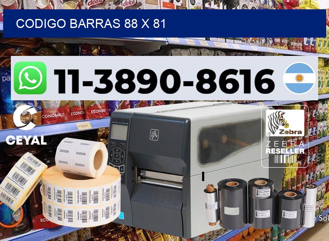 Codigo barras 88 x 81