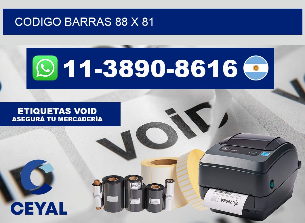 Codigo barras 88 x 81