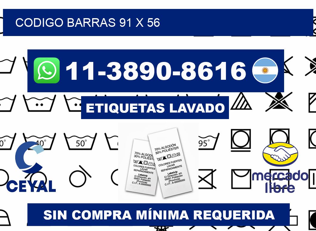 Codigo barras 91 x 56