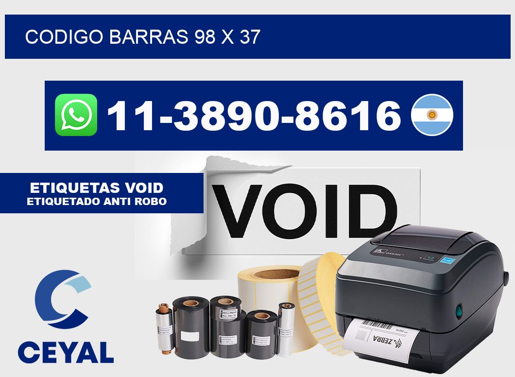 Codigo barras 98 x 37