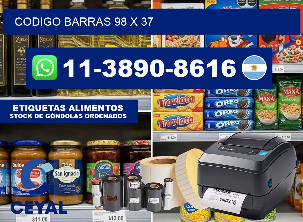 Codigo barras 98 x 37