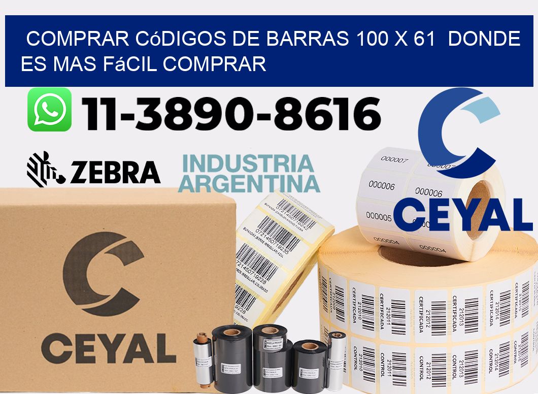Comprar códigos de barras 100 x 61  Donde es mas fácil comprar