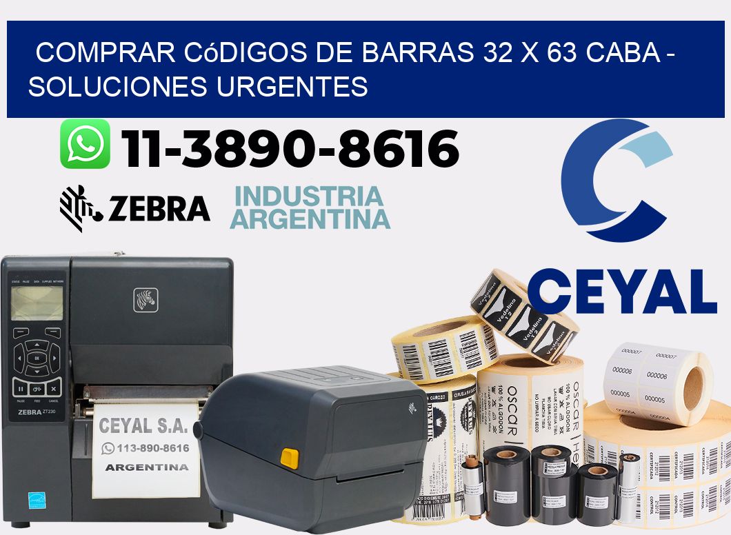 Comprar códigos de barras 32 x 63 CABA - soluciones urgentes