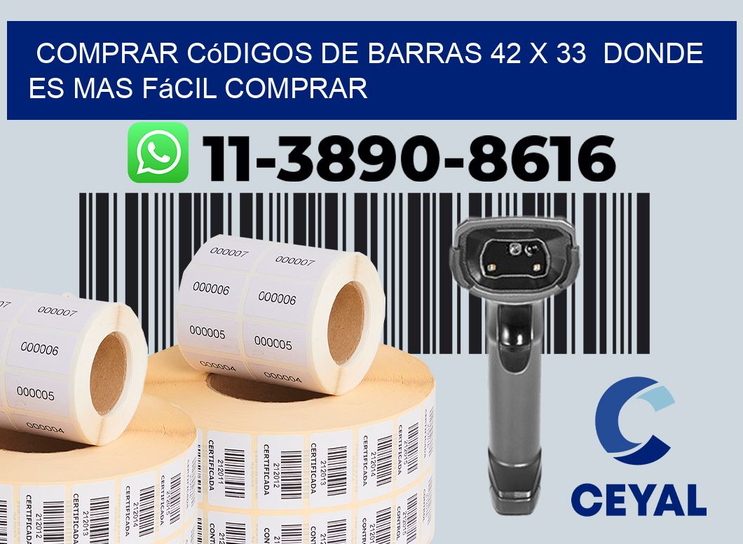Comprar códigos de barras 42 x 33  Donde es mas fácil comprar