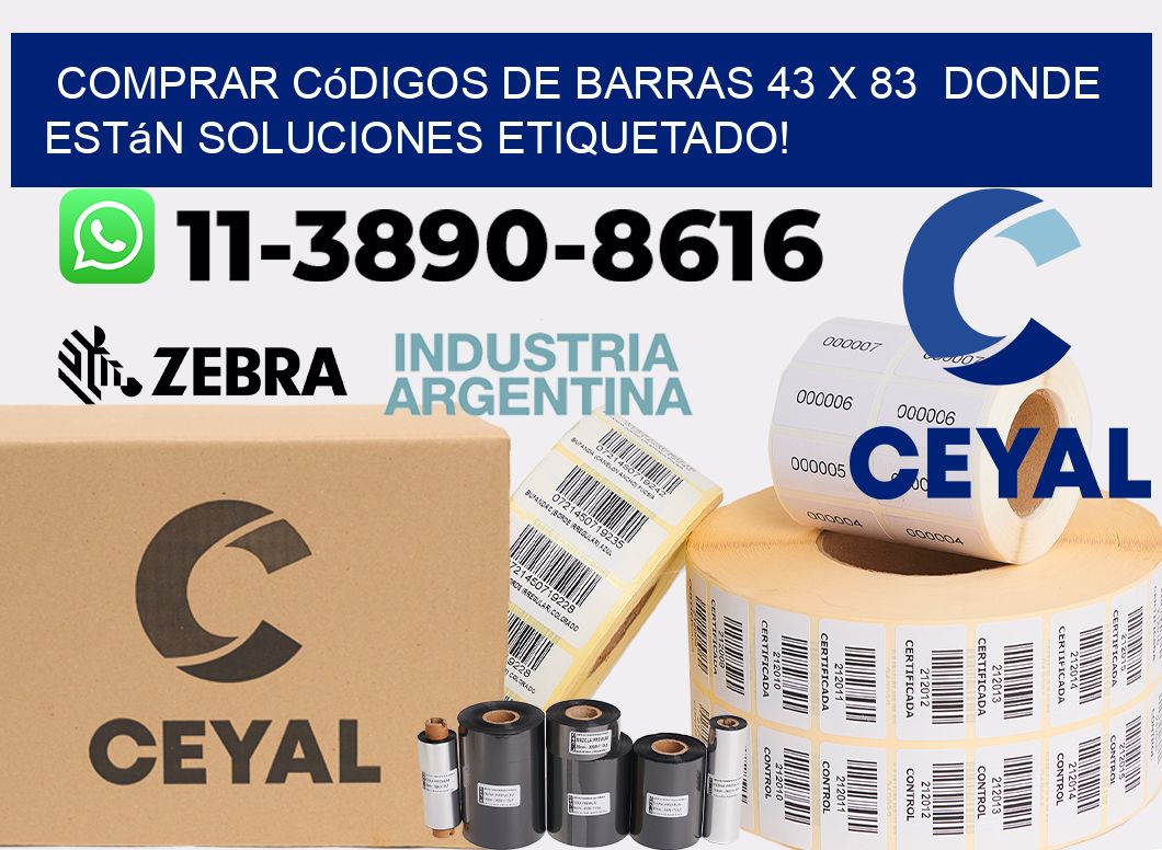 Comprar códigos de barras 43 x 83  donde están soluciones etiquetado!