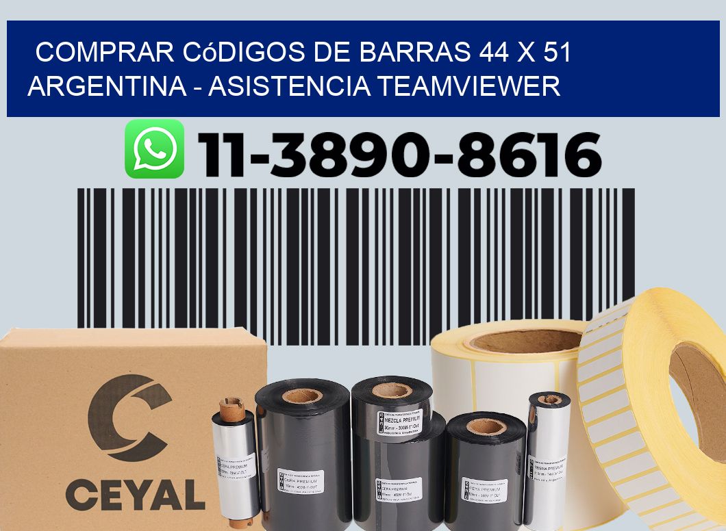 Comprar códigos de barras 44 x 51 argentina - asistencia teamviewer