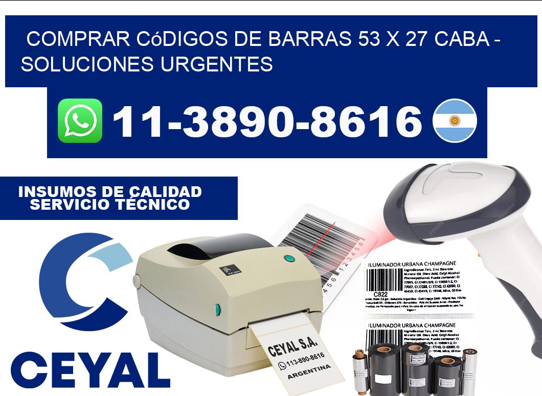 Comprar códigos de barras 53 x 27 CABA - soluciones urgentes