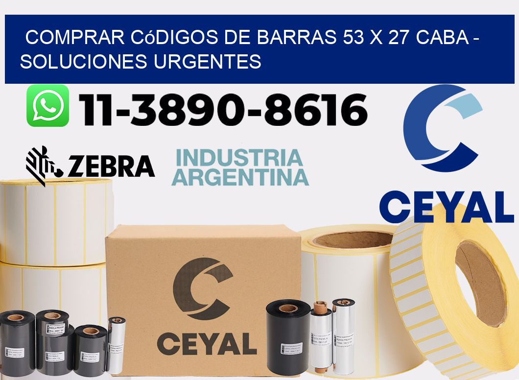 Comprar códigos de barras 53 x 27 CABA - soluciones urgentes