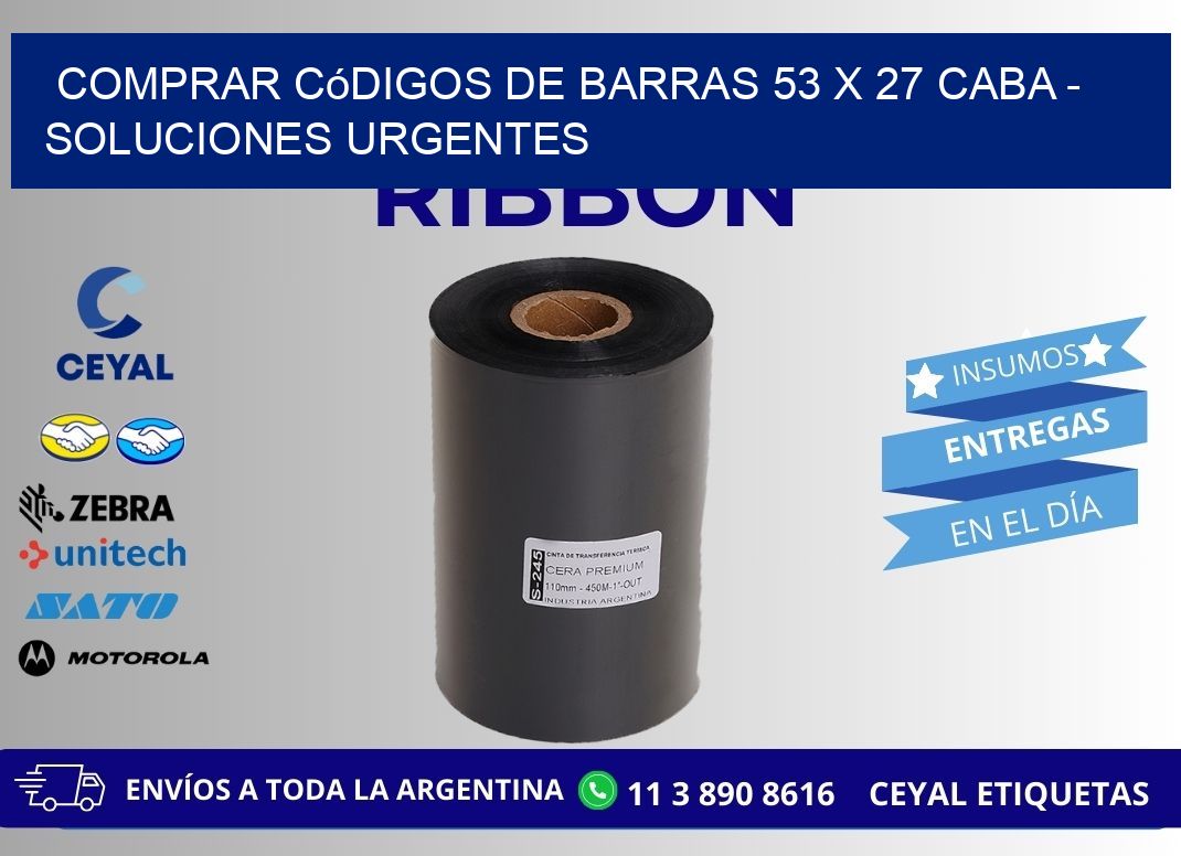 Comprar códigos de barras 53 x 27 CABA - soluciones urgentes