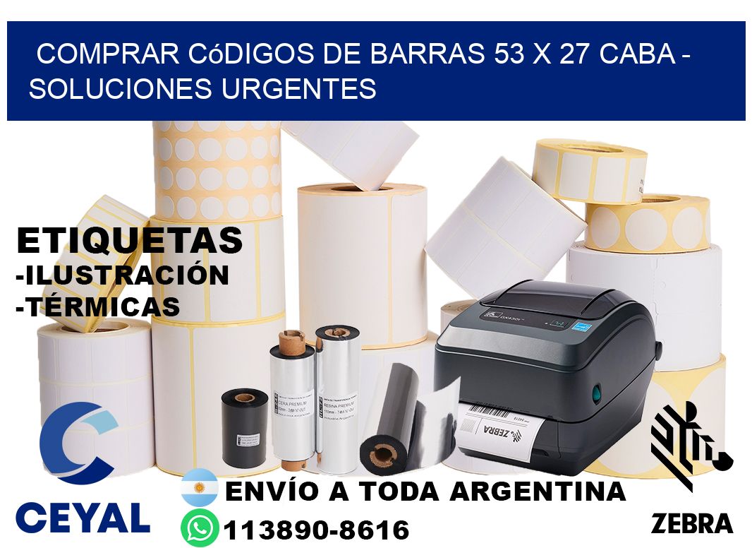 Comprar códigos de barras 53 x 27 CABA - soluciones urgentes