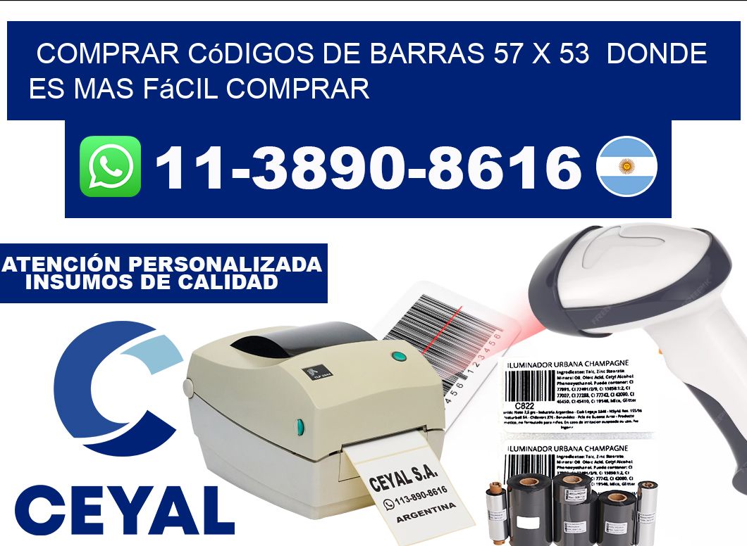 Comprar códigos de barras 57 x 53 Donde es mas fácil comprar