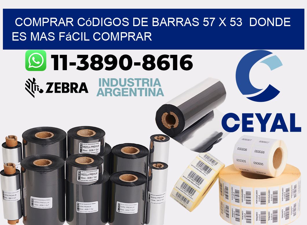 Comprar códigos de barras 57 x 53 Donde es mas fácil comprar