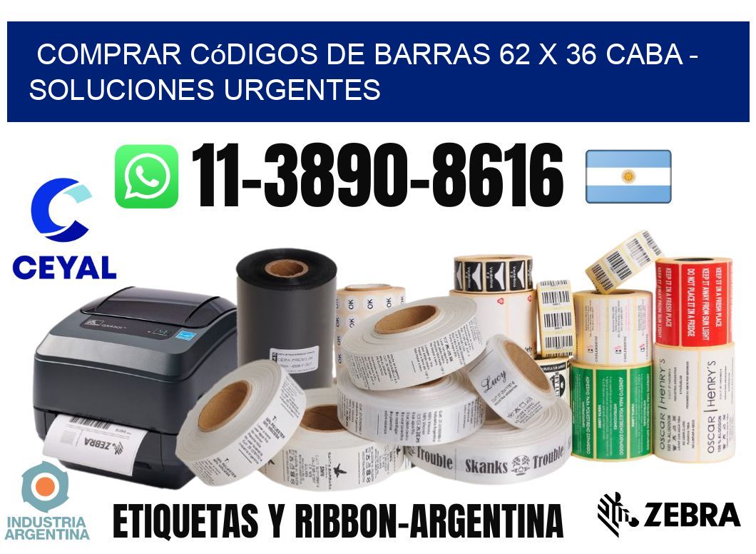 Comprar códigos de barras 62 x 36 CABA - soluciones urgentes