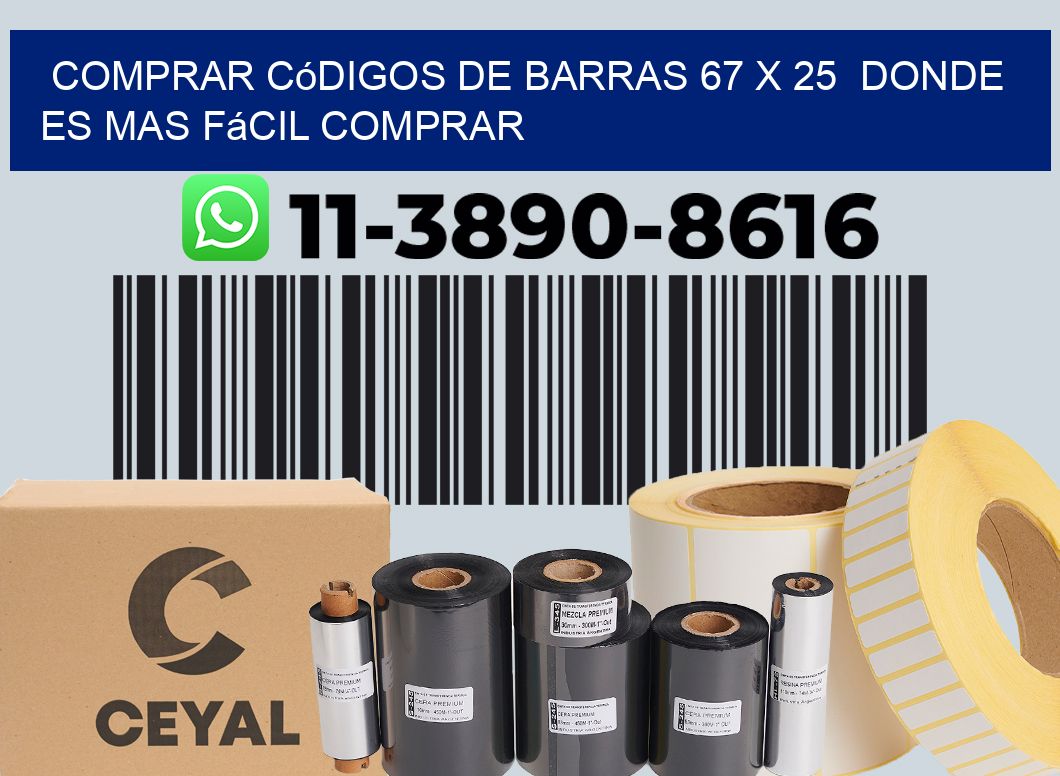 Comprar códigos de barras 67 x 25 Donde es mas fácil comprar