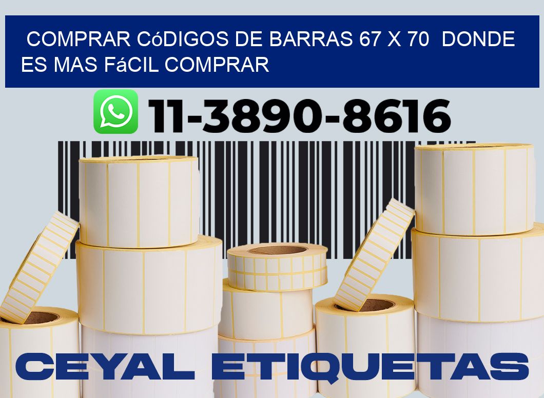 Comprar códigos de barras 67 x 70  Donde es mas fácil comprar