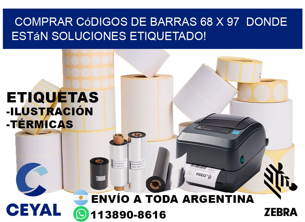 Comprar códigos de barras 68 x 97  donde están soluciones etiquetado!