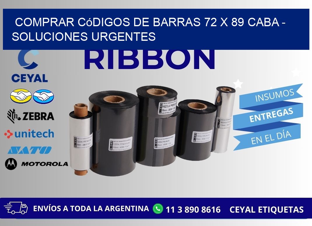 Comprar códigos de barras 72 x 89 CABA - soluciones urgentes