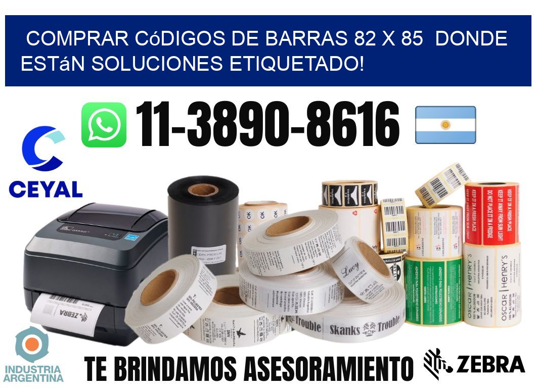 Comprar códigos de barras 82 x 85  donde están soluciones etiquetado!
