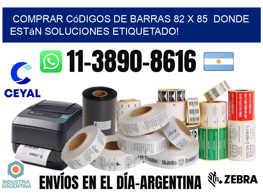Comprar códigos de barras 82 x 85  donde están soluciones etiquetado!