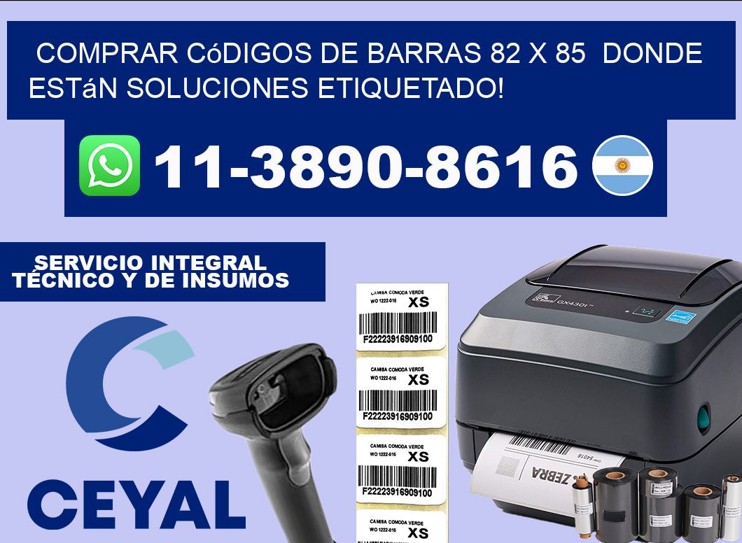 Comprar códigos de barras 82 x 85  donde están soluciones etiquetado!