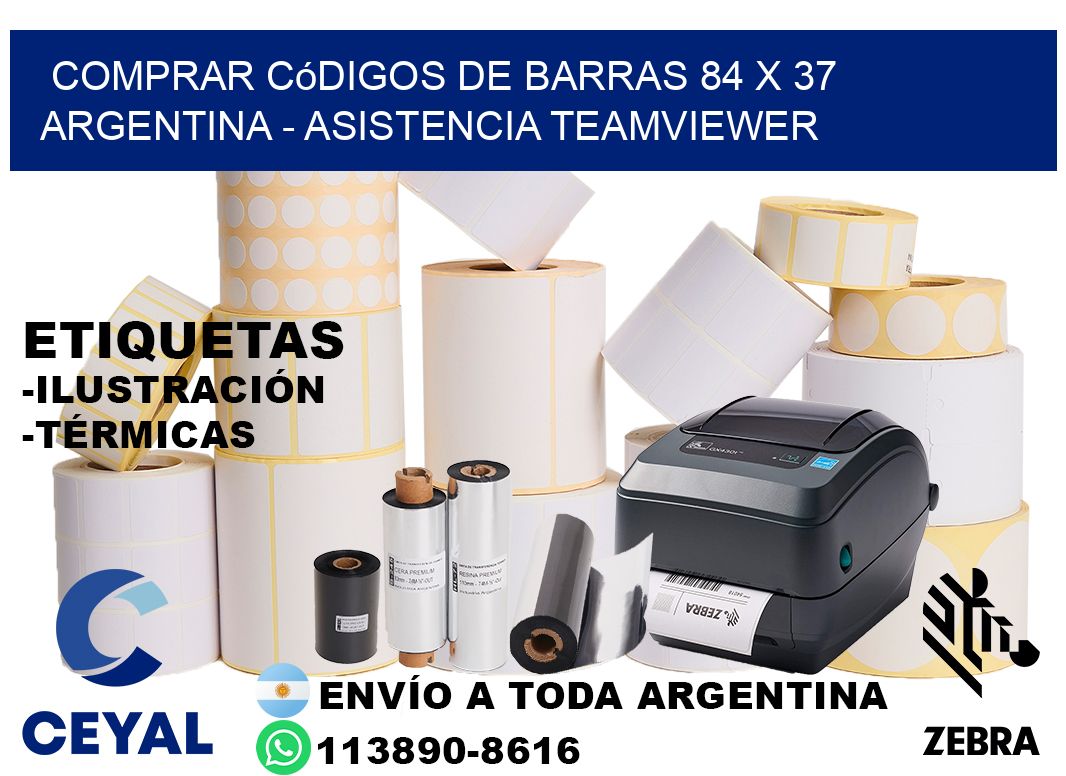 Comprar códigos de barras 84 x 37 argentina - asistencia teamviewer