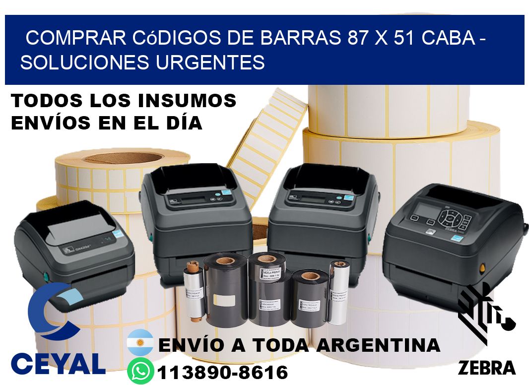 Comprar códigos de barras 87 x 51 CABA - soluciones urgentes