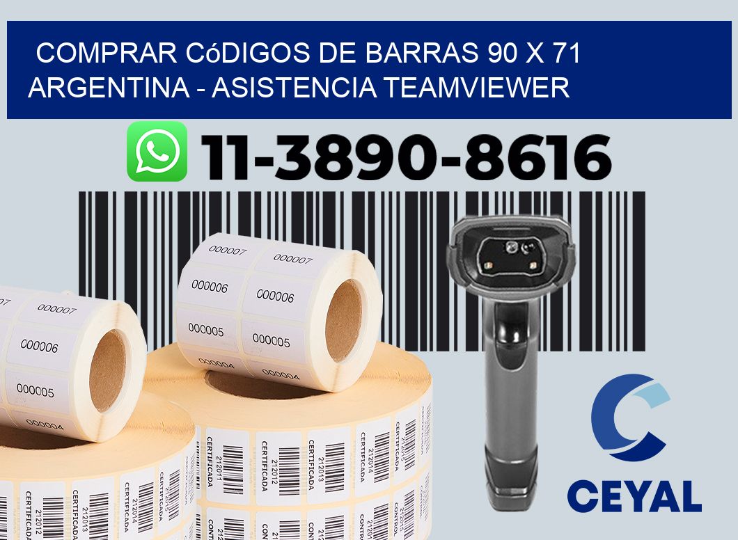 Comprar códigos de barras 90 x 71 argentina - asistencia teamviewer