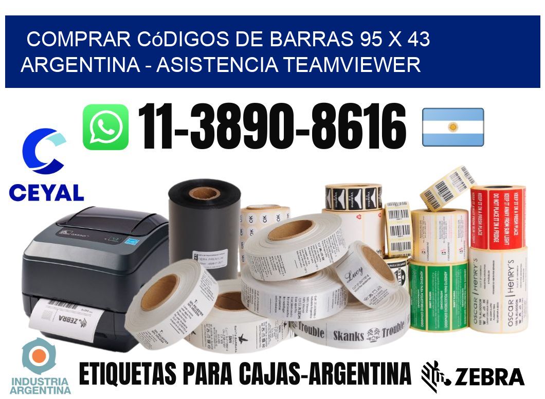Comprar códigos de barras 95 x 43 argentina - asistencia teamviewer