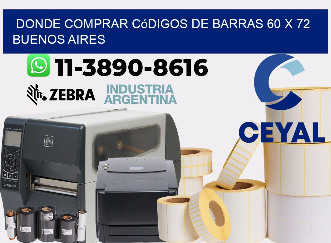 Donde Comprar códigos de barras 60 x 72  Buenos Aires