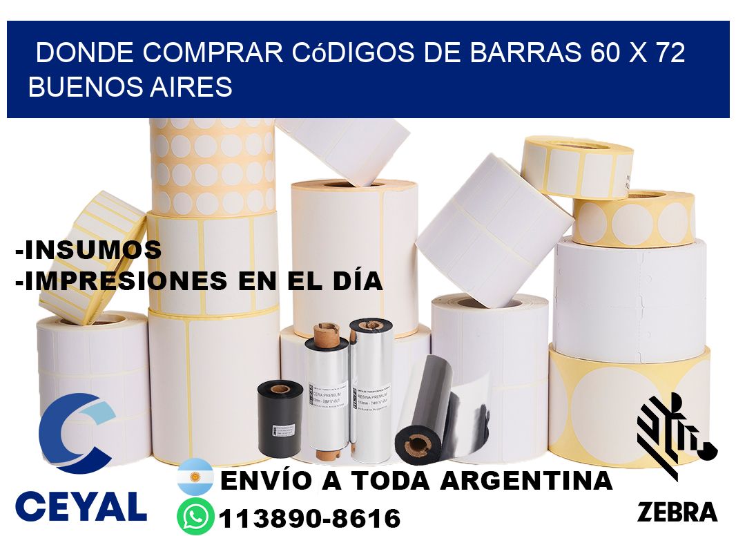 Donde Comprar códigos de barras 60 x 72  Buenos Aires