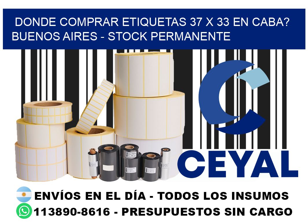 Donde Comprar etiquetas 37 x 33 en CABA? Buenos Aires - Stock permanente