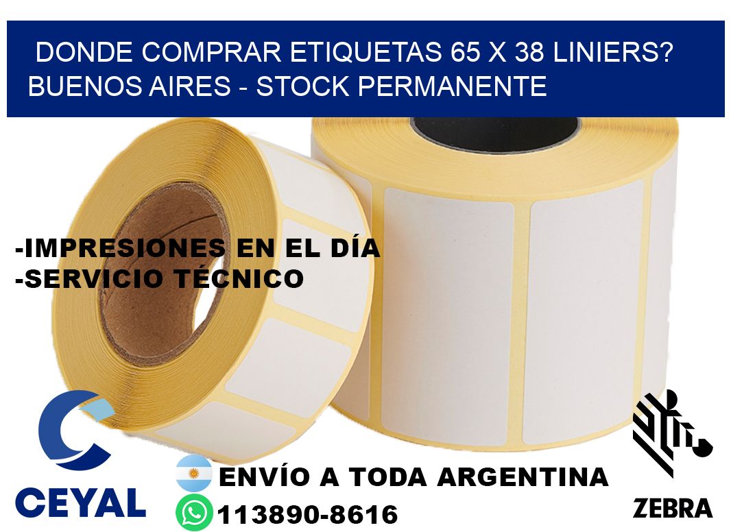 Donde Comprar etiquetas 65 x 38 LINIERS? Buenos Aires - Stock permanente