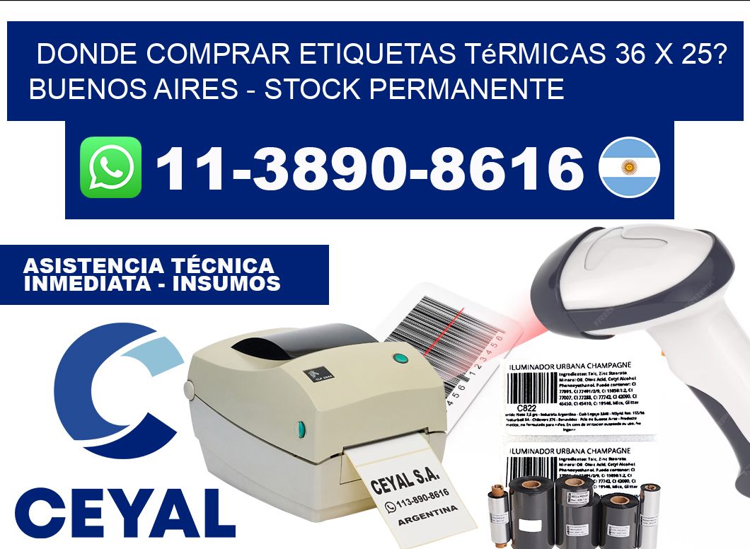 Donde Comprar etiquetas térmicas 36 x 25? Buenos Aires - Stock permanente