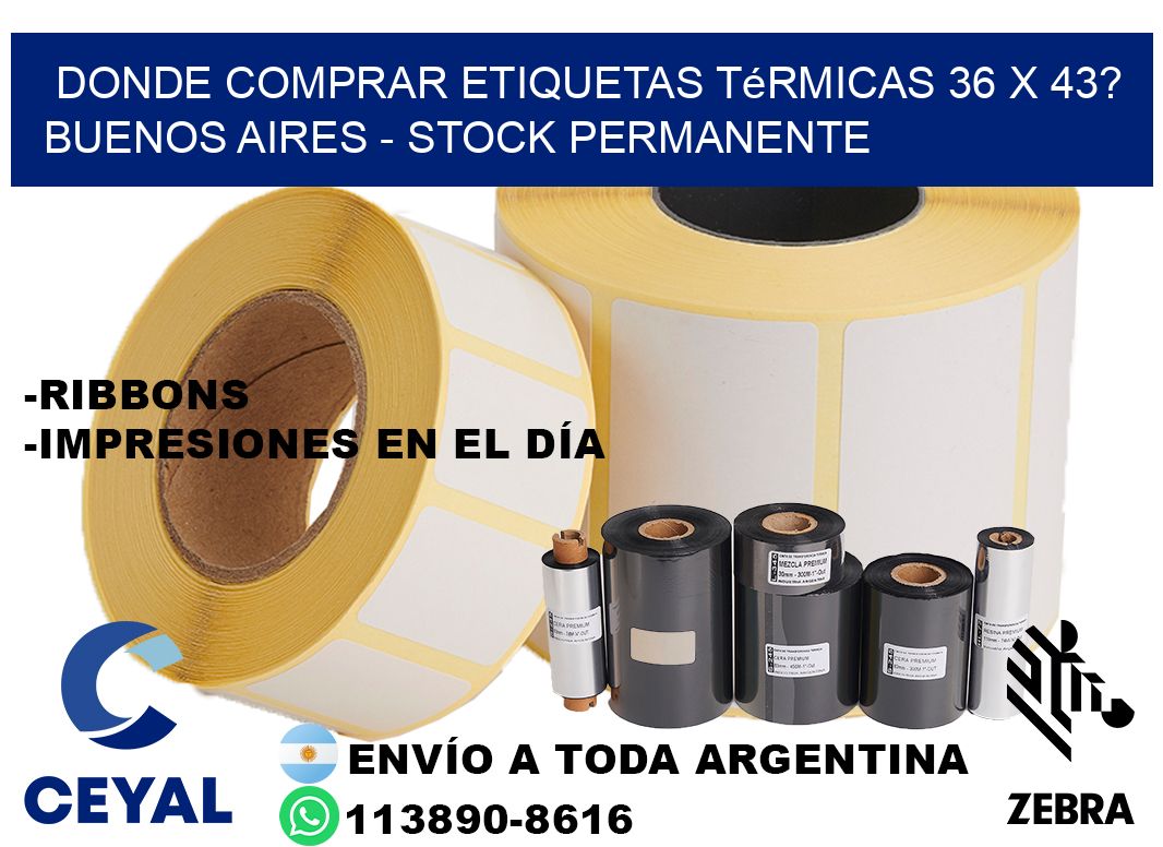 Donde Comprar etiquetas térmicas 36 x 43? Buenos Aires - Stock permanente